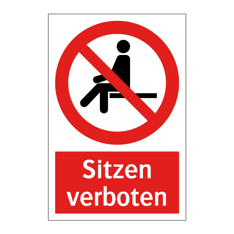 Sitzen verboten