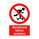 Skateboard fahren verboten