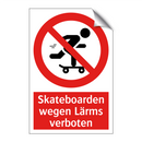 Skateboarden wegen Lärms verboten