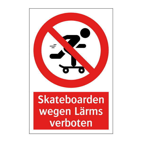 Skateboarden wegen Lärms verboten