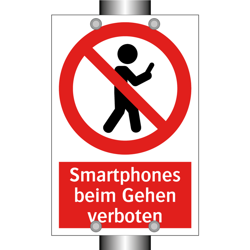 Smartphones beim Gehen verboten