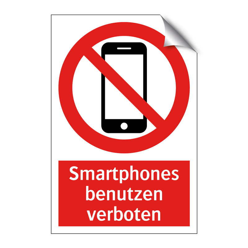 Smartphones benutzen verboten
