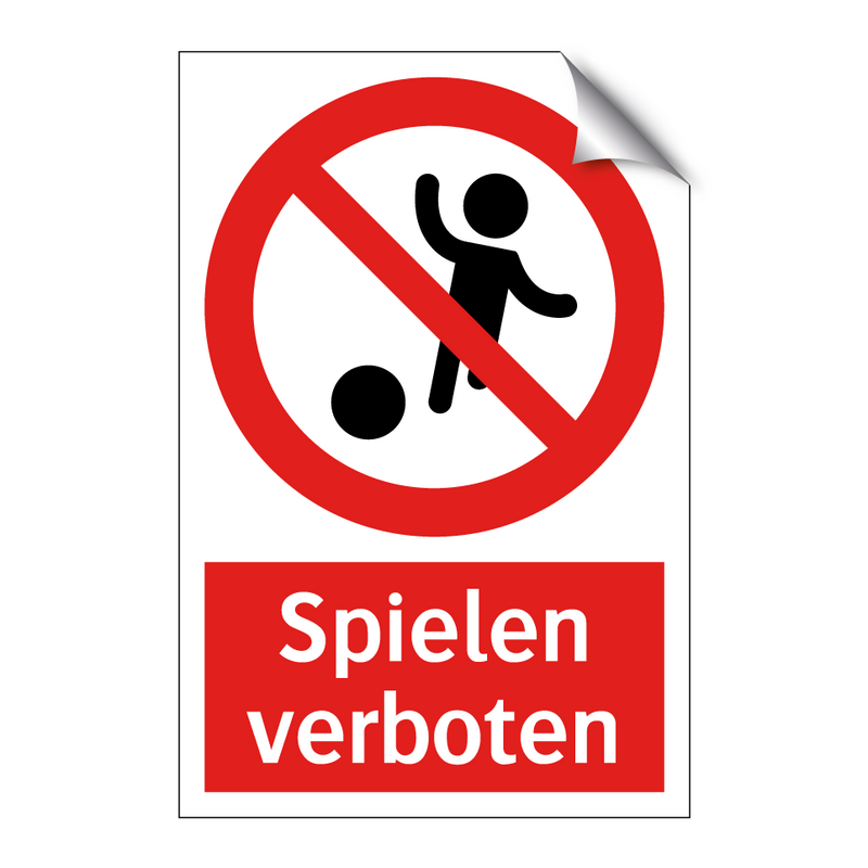 Spielen verboten