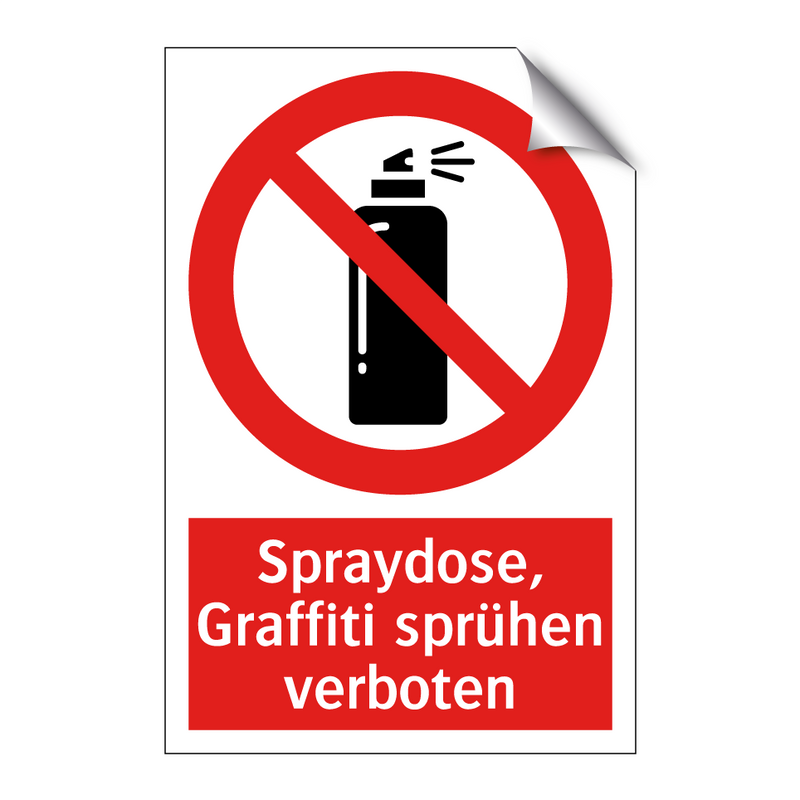 Spraydose, Graffiti sprühen verboten