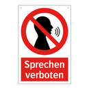 Sprechen verboten