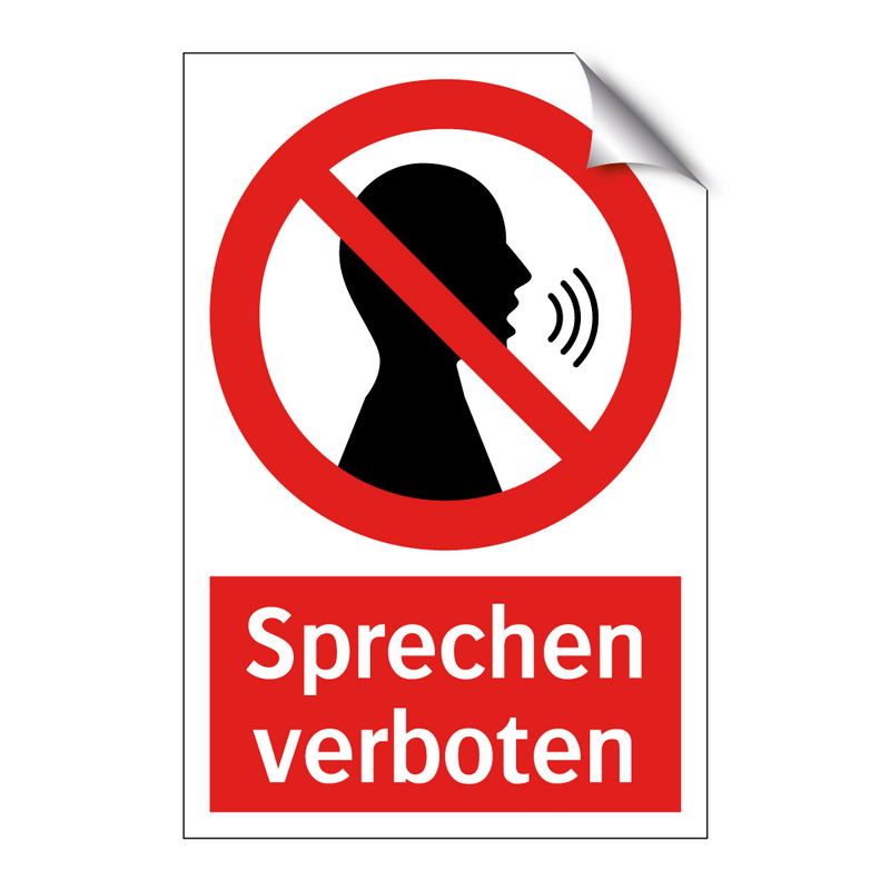 Sprechen verboten