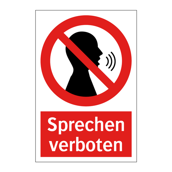Sprechen verboten