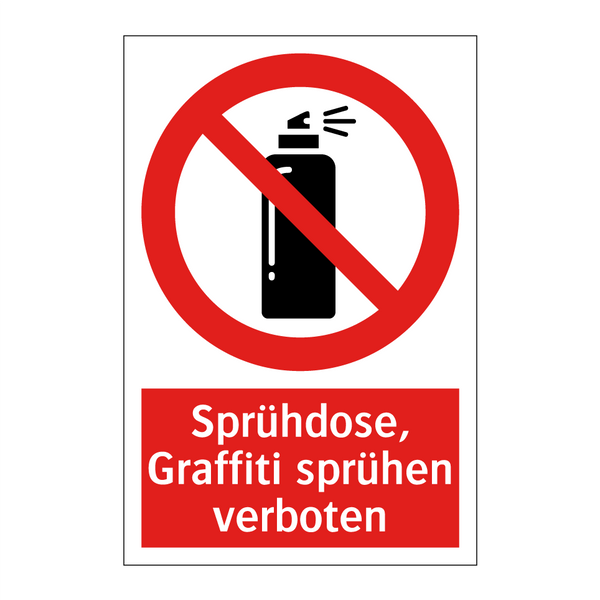 Sprühdose, Graffiti sprühen verboten
