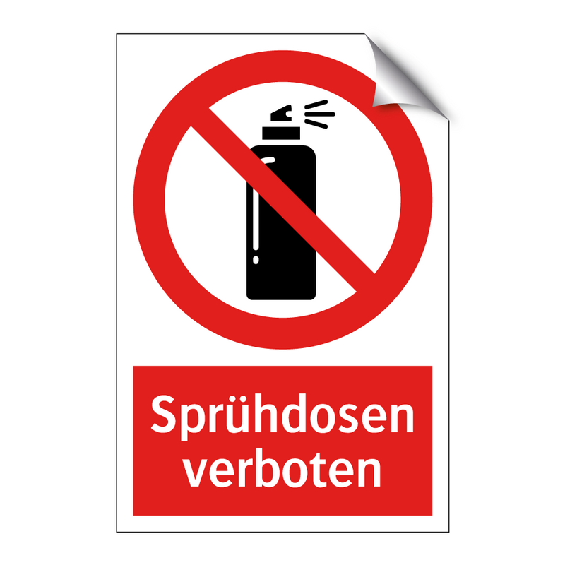Sprühdosen verboten