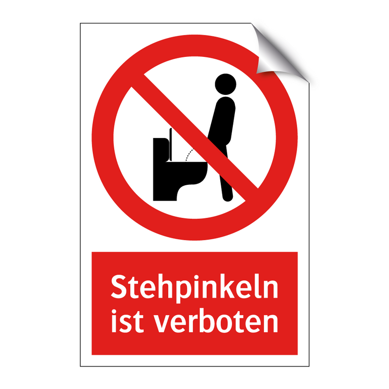 Stehpinkeln ist verboten