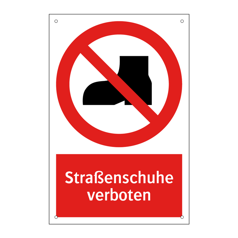 Straßenschuhe verboten