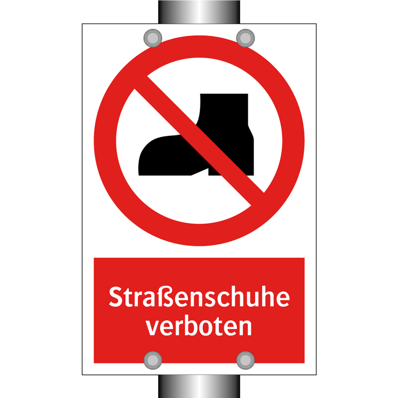 Straßenschuhe verboten