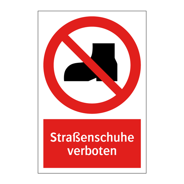 Straßenschuhe verboten