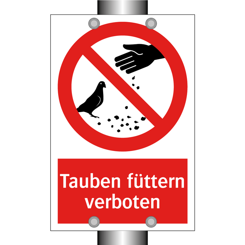 Tauben füttern verboten