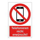 Telefonieren nicht erwünscht!