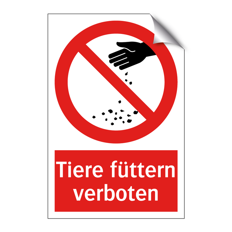 Tiere füttern verboten