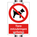 Tiere mitzubringen verboten