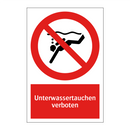 Unterwassertauchen verboten