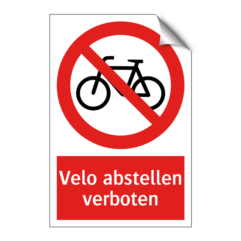Velo abstellen verboten