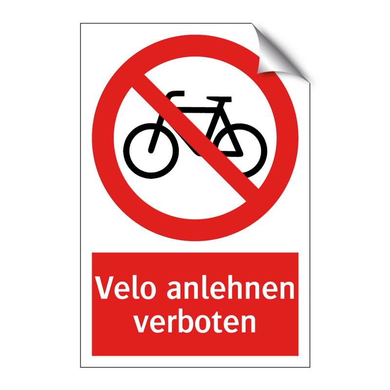Velo anlehnen verboten