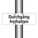 Durchgang freihalten