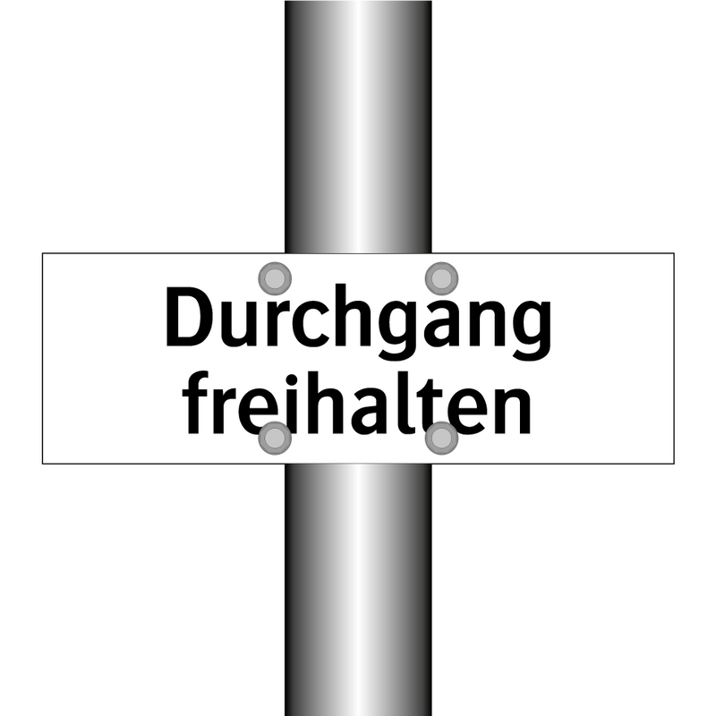 Durchgang freihalten