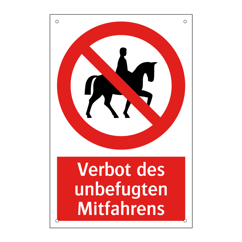 Verbot des unbefugten Mitfahrens