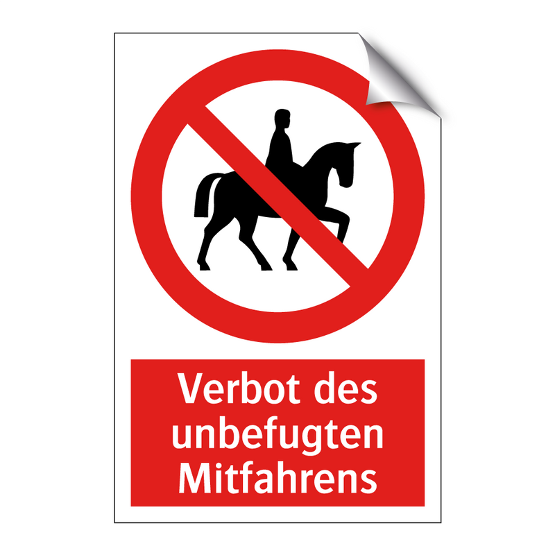 Verbot des unbefugten Mitfahrens