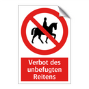 Verbot des unbefugten Reitens