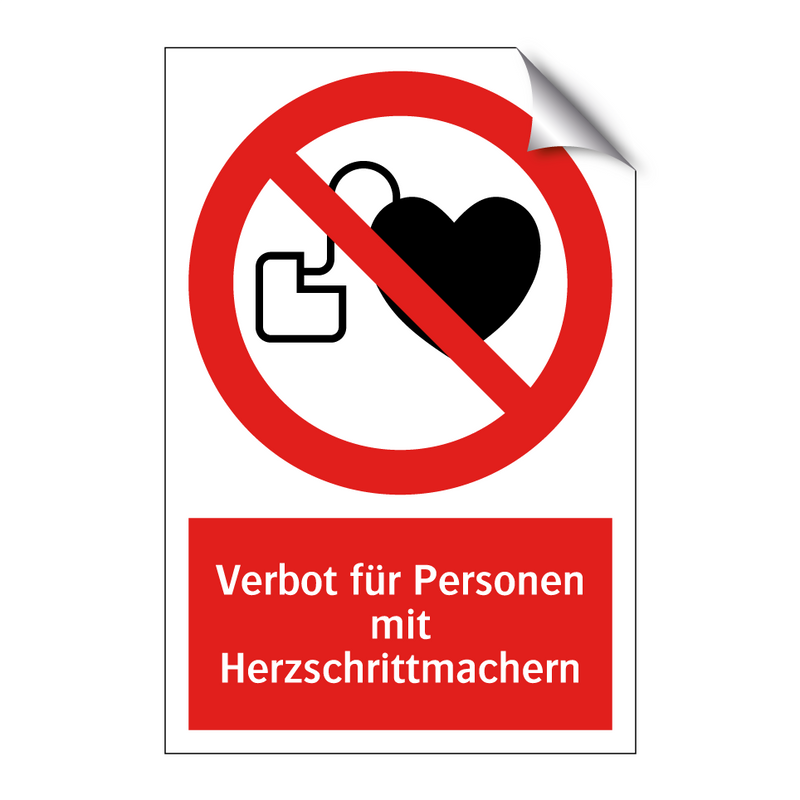 Verbot für Personen mit Herzschrittmachern