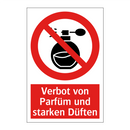 Verbot von Parfüm und starken Düften