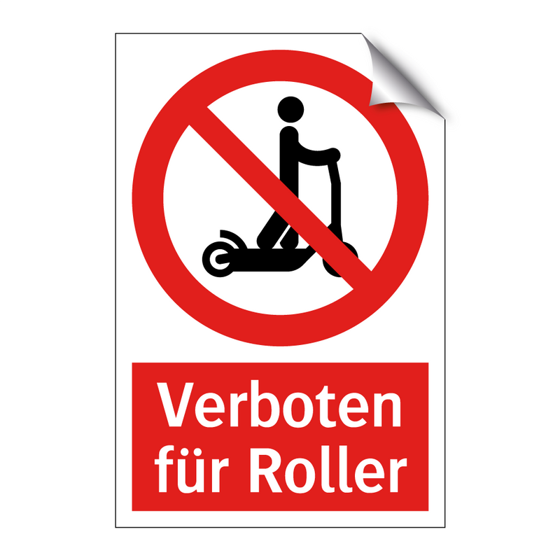 Verboten für Roller