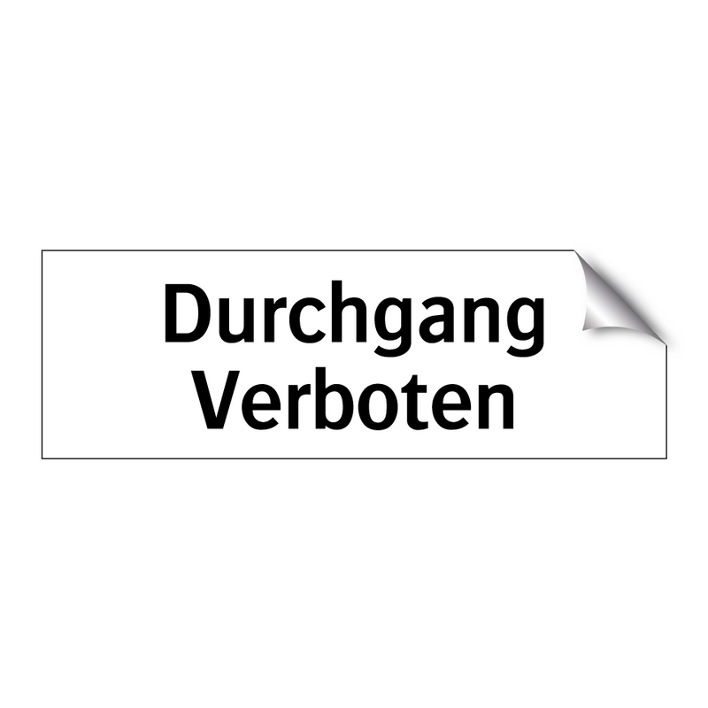 Durchgang Verboten