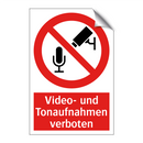 Video- und Tonaufnahmen verboten
