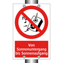 Von Sonnenuntergang bis Sonnenaufgang