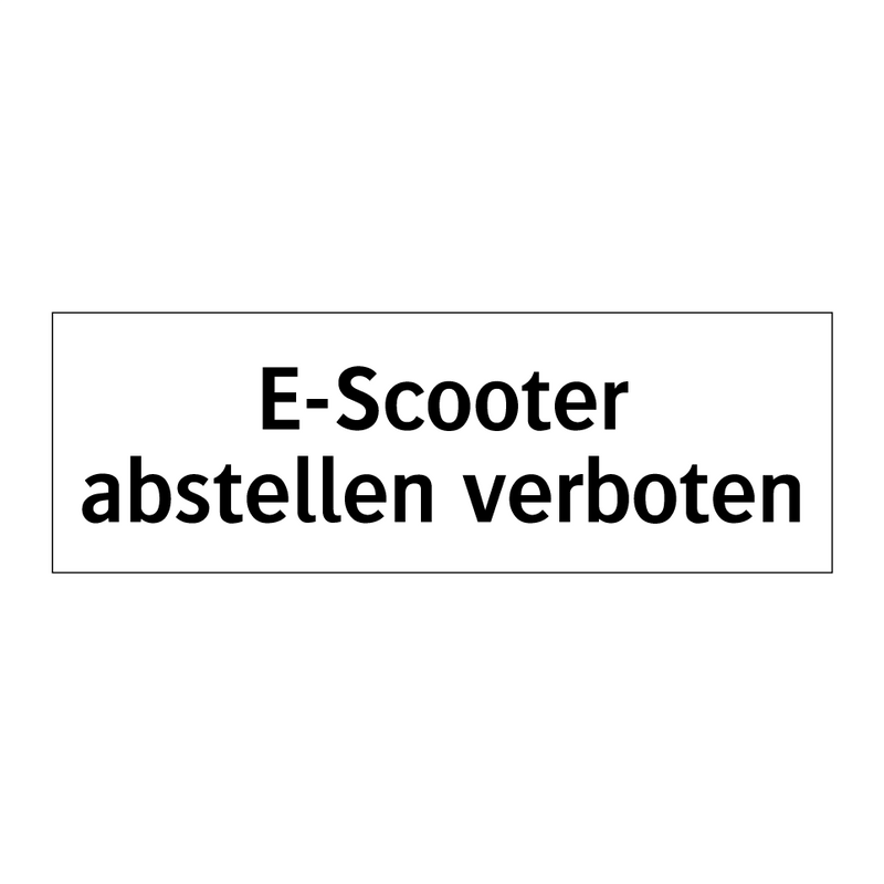E-Scooter abstellen verboten