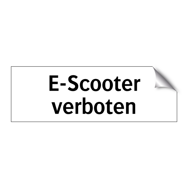 E-Scooter verboten
