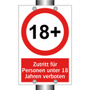 Zutritt für Personen unter 18 Jahren verboten