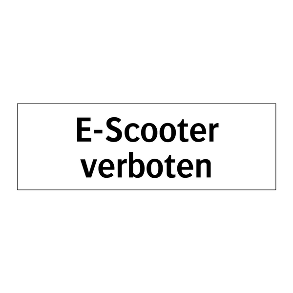 E-Scooter verboten