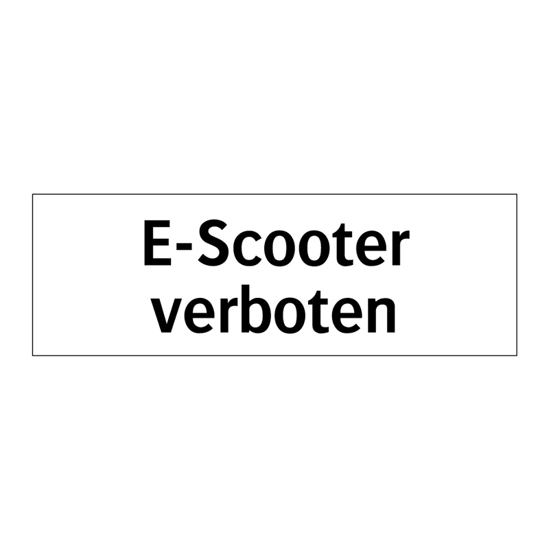 E-Scooter verboten