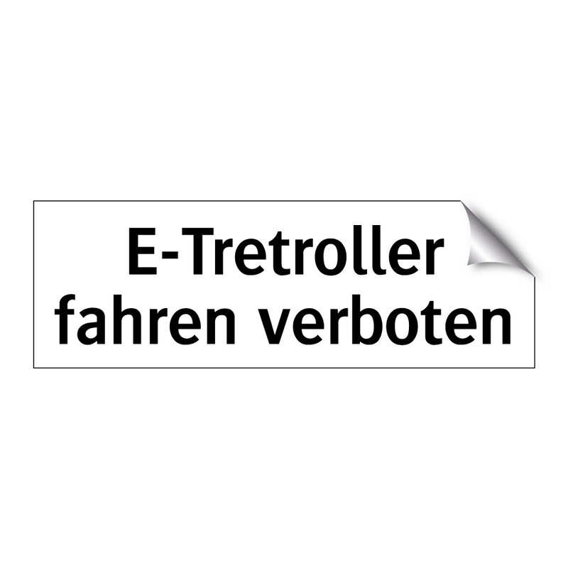 E-Tretroller fahren verboten