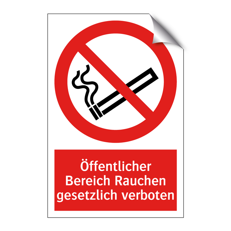 Öffentlicher Bereich Rauchen gesetzlich verboten