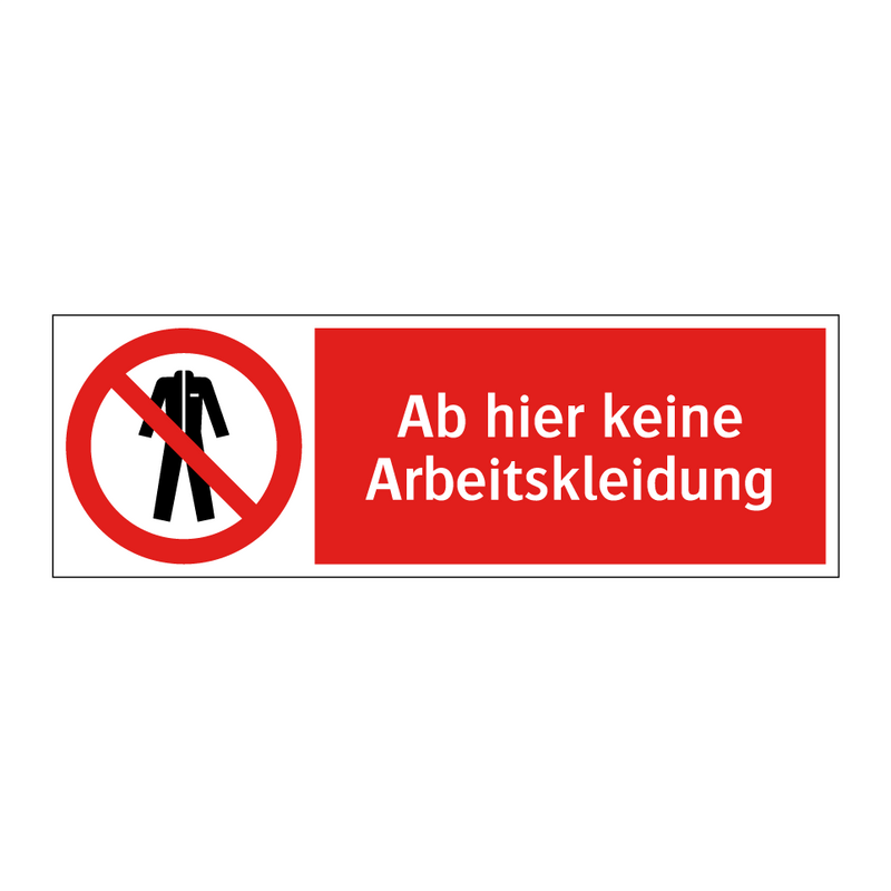 Ab hier keine Arbeitskleidung