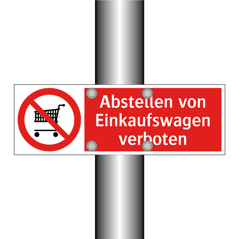 Abstellen von Einkaufswagen verboten