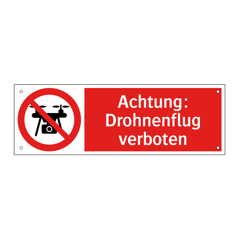 Achtung: Drohnenflug verboten