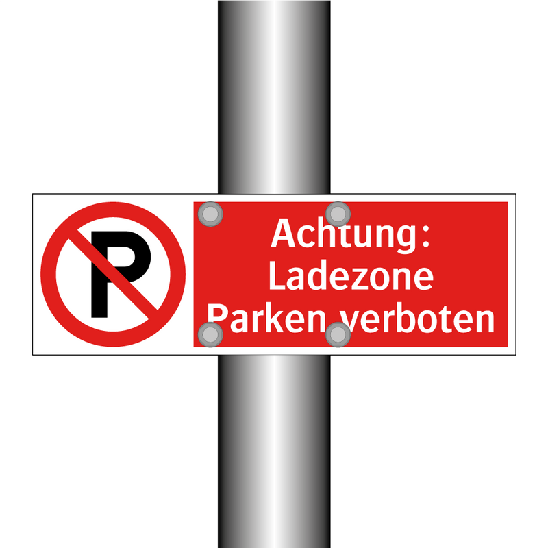 Achtung: Ladezone Parken verboten