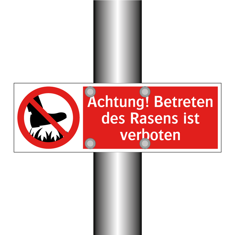 Achtung! Betreten des Rasens ist verboten