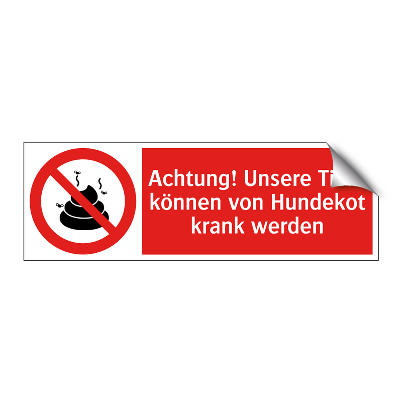 Achtung! Unsere Tiere können von Hundekot krank werden