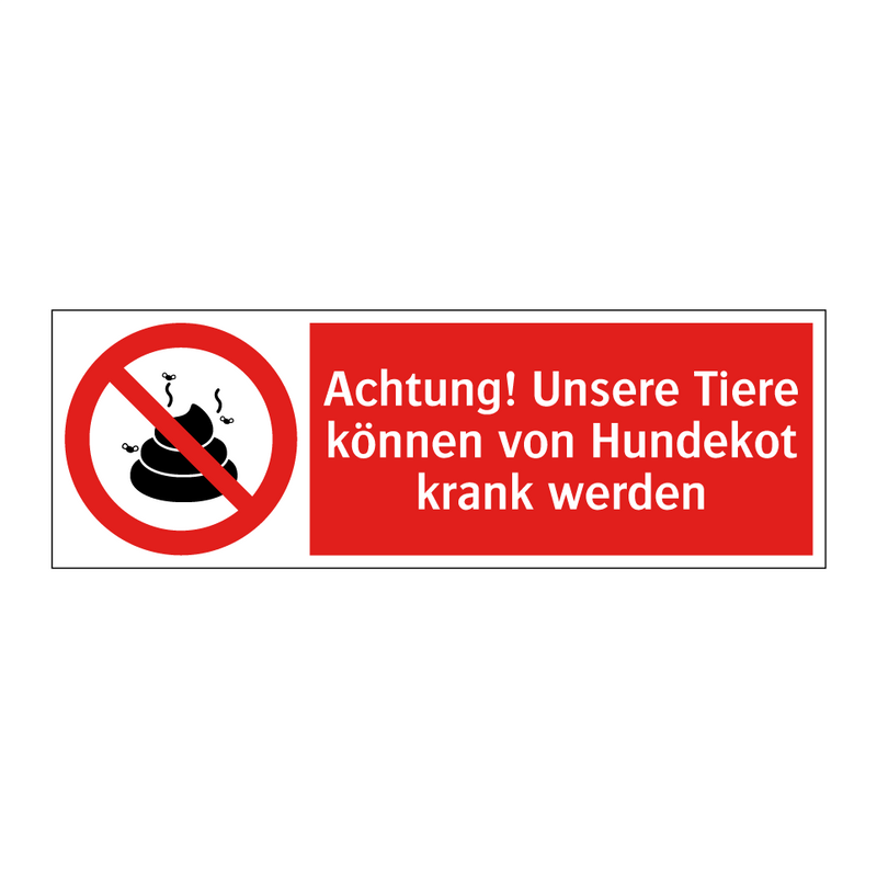 Achtung! Unsere Tiere können von Hundekot krank werden