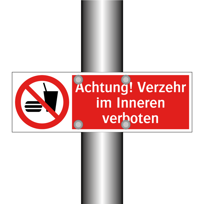 Achtung! Verzehr im Inneren verboten